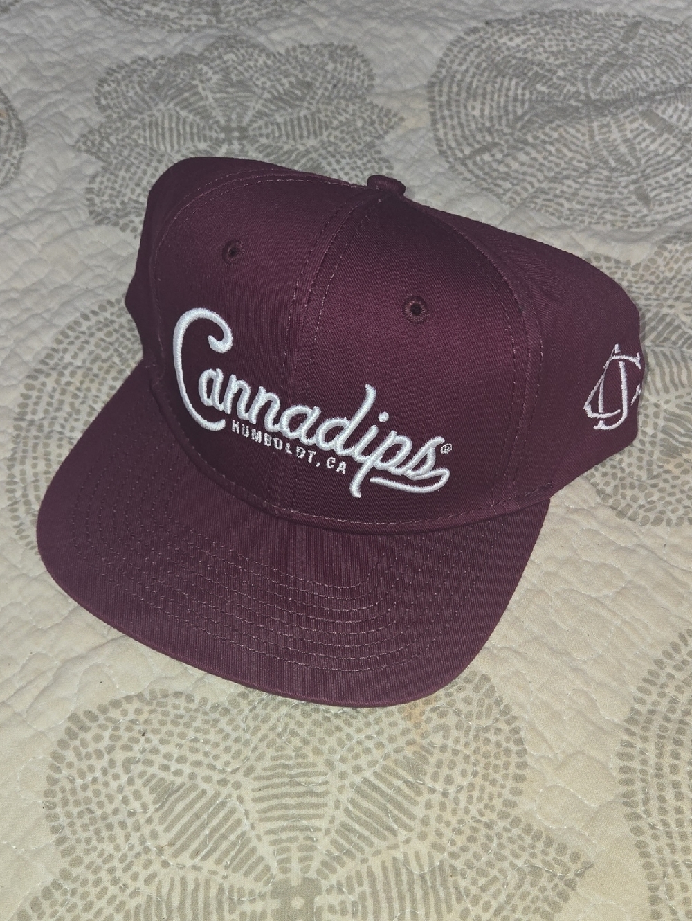 Cannadips Humboldt Script Snapback - Burgundy